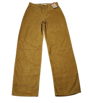 Levi's 94 Baggy Corduroy Brown Straight Leg Loose Pants Y2K 90s Size 26 x 31 thumbnail 2