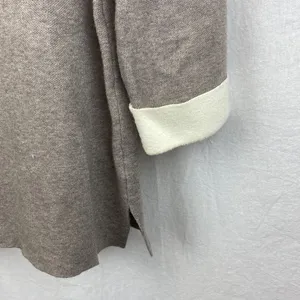Tahari Gray Knit Mock Turtleneck Half Length Sleeve Knit Sweater S thumbnail 6