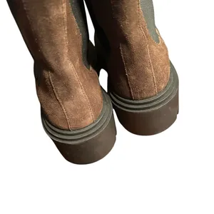 Steve Madden Brown Leather Platform Lug Boots(Size 9.5M) thumbnail 4