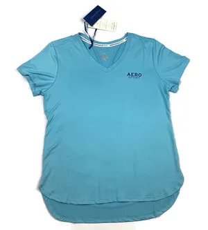 Aeropostale Sport Blue Athletic Top Large New with imperfection Retail $42 thumbnail 1