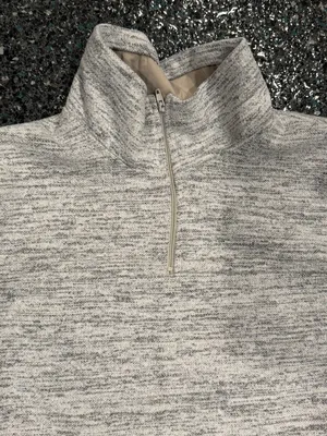 Women’s Gray 1/4 Zip Medium Pullover thumbnail 3