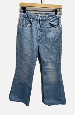 Levi's 70s‎ High Flare Jeans Womens 28 Blue Medium Wash Denim Retro Boho thumbnail 1