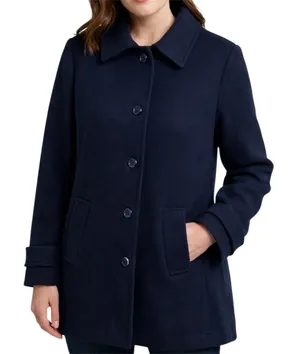 Vintage Pendleton Wool Peacoat 70s Button Down Hand Pockets Navy Blue Medium thumbnail 1