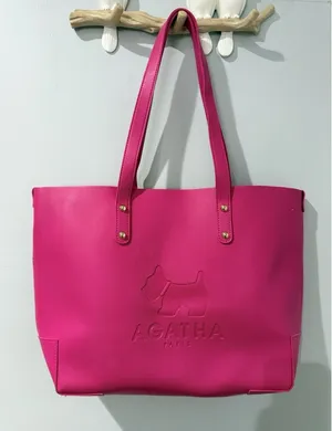 Agatha Paris Scotty Pink Handbag Purse J‎ thumbnail 1