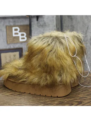 NWT A New Day Faux-Fur Ankle Boots with Memory Foam Insole 94715797 Brown 9M thumbnail 3