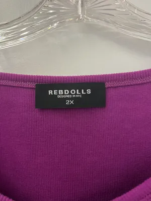Rebdolls purple long sleeve crop top thumbnail 3