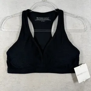 Beyond Yoga Space Dye V-Neck Racerback Sports Bra Dark Knight SD8002 XL NWT thumbnail 1
