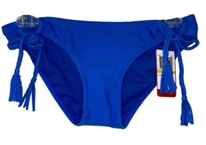 NWT Gossip Bikini Bottom Small | Blue‎ Braided Tie Side Tassel Swim Bottom thumbnail 1