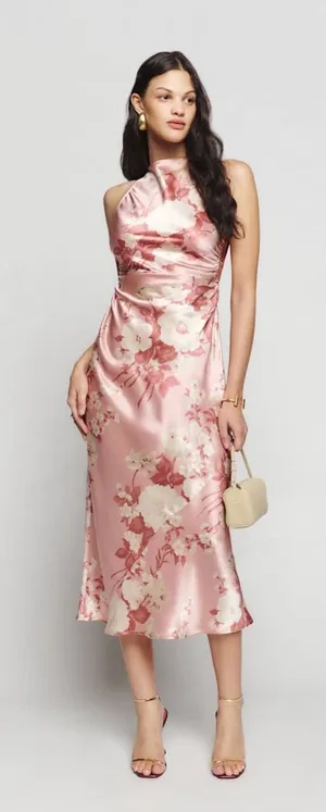 NWT reformation floral casette Silk Maxi Dress thumbnail 1
