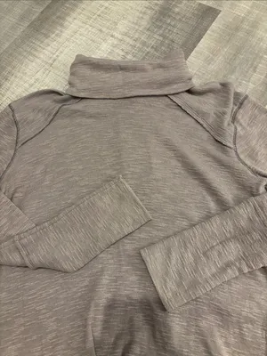 Soft Long-Sleeve Turtleneck Tunic in Light Taupe thumbnail 5