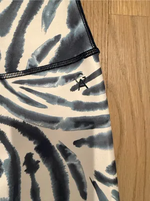 Good American Black & White Zebra-Print High-Rise Bike Shorts thumbnail 2