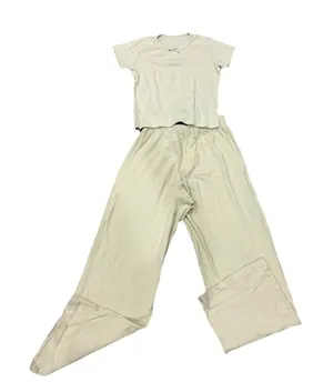 Daily Drills Cream Pointelle Loungewear Set XS/S Minimalist Cool Girl thumbnail 1