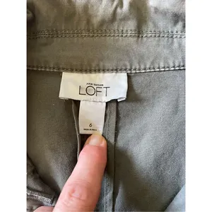 Loft Ann Taylor Jacket Women’s Military Green M thumbnail 4