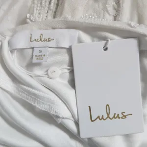 Lulus White Mermaid Beaded Wedding Dress NWT Size Small Sequined Wedding Gown thumbnail 10