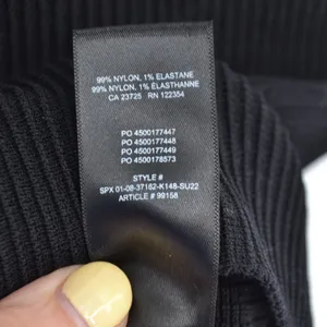 NEW Aritzia Babaton Sculpt Knit Racer Mini Dress Black Ribbed Bodycon Womens S thumbnail 7