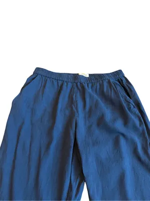 Marine Layer Navy Blue Pull-On Pants Cropped Length Stretch Casual Size Small thumbnail 2