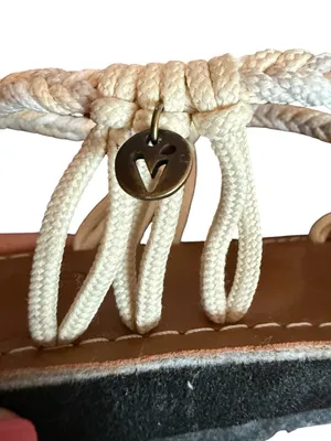 Braided Cream Rope Slingback Sandals for Women thumbnail 4