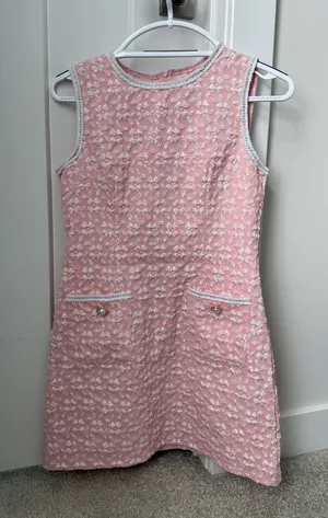 SheIn Pink and White Formal Dress thumbnail 1