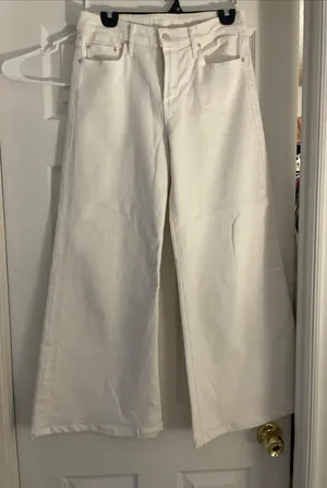 MOTHER Denim WIDE LEG Jeans the twister skimp in cream puff thumbnail 1