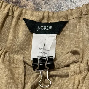 J Crew Linen Dress Minimalist Coastal Beach Resort Boho Neutral Summer Casual M thumbnail 3