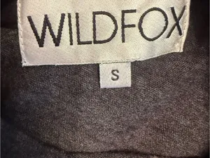 Wildfox Charcoal Cozy Crew Tee with Label Detail Sz S thumbnail 3
