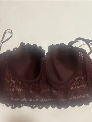 Windsor Embellished Lace Bustier Camisole - Deep Plum S Fall Pinup Coquette Punk thumbnail 5