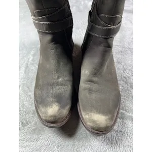 Lucky Brand Distressed Women's 10W Leather Ostrand Riding Boots Gray Mid Calf thumbnail 8