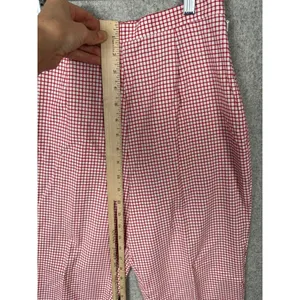 Vintage Express Compagnie‎ 90s Womens 5/6 Pants High Waisted Red White Tapered thumbnail 7