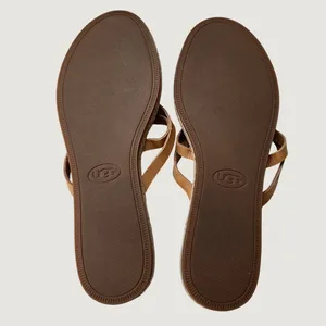 UGG Kari Leather Espadrille Thong Sandals Tan Brown Womens 9 1016991 thumbnail 4