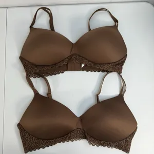 No Boundaries Sz XL Bra Lot Of 2 Light Lift Wire Free Brown Latte T-Shirt Padded thumbnail 3
