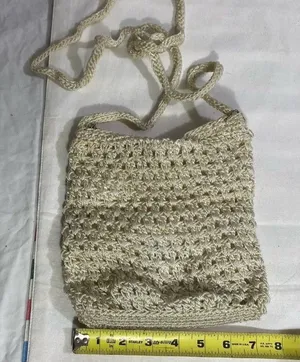 The Sak Crochet Crossbody Bag Cream Ivory Woven Knit Boho Small Purse thumbnail 1