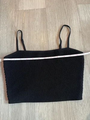 Aritzia Babaton Sculpt Knit Black Cropped Cami Size S thumbnail 8