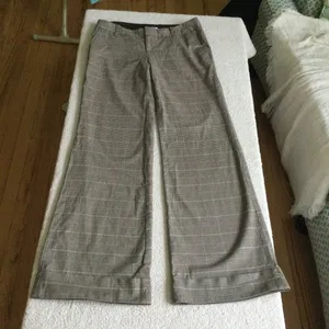 Gap Vintage Y2K Stretch Glen Plaid Flare Cuffed Trousers - Sz 6 thumbnail 1