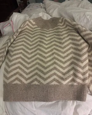 Checkered Sweater Brown Size L thumbnail 1