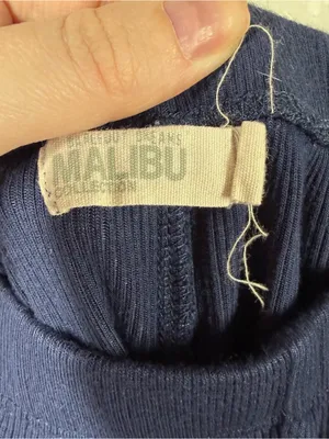 Barefoot Dreams Dark Blue Ribbed Wide Leg Malibu Pants thumbnail 3
