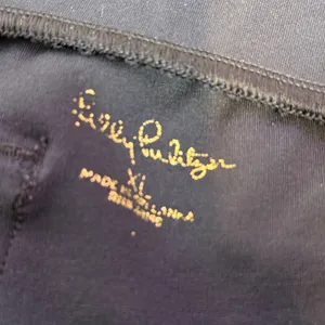 Lilly Pulitzer Black Cropped Mia Pants Pull On Stretch Womens XL Pont Flare thumbnail 4