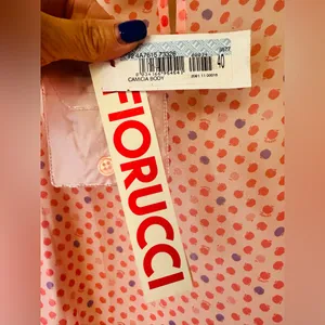 Fiorucci Polka Dot Light Pink Body Suit NWT Italian Size 40 Oversized Size 4 thumbnail 8