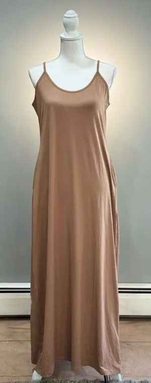 SALE! Brown Ofeefan Tank Maxi Dress Size M NWT thumbnail 1