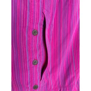 Mountain Hardwear Pink Striped Gorpcore Hiking Shirt Sz 10 thumbnail 12