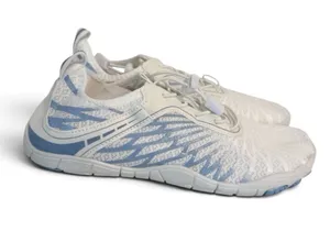 Hike Footwear HF LoraxPro Barefoot Shoes White Blue Zero Drop Wide Toe Size 10 thumbnail 1