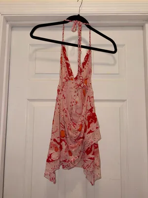 Free People Sandra’s Rose Halter Top thumbnail 4