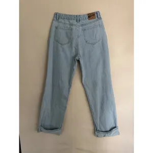 White Fox Boutique Light Wash High Waisted Straight Leg Denim Jeans Blue Women M thumbnail 2