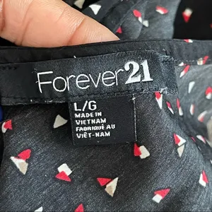 FOREVER 21 | Geometric Shapes Fit & Flare Sleeveless Dress Sz L thumbnail 6