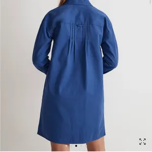 MADEWELL Mini Shirtdress in Bluestone size Medium‎ thumbnail 3