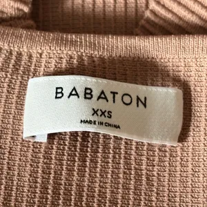 Aritzia Babaton sculpt knit tank crop stone taupe going out top size xxs thumbnail 3