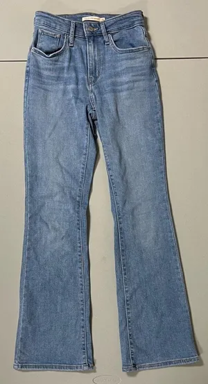 Levi's Blue ‘725 High-Rise Bootcut’ Faded Denim Jeans Pants Bottoms Size 0 (Short) 🤍 thumbnail 1