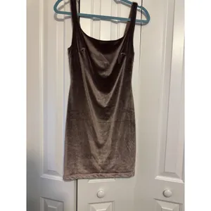 Brown Velvet Mini Dress Sleeveless‎ By Windsor Size M thumbnail 2