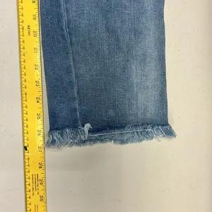 Risen Jeans High Rise Button Fly Distressed Frayed Raw Hem Stretchy‎ Size 13/31 thumbnail 12