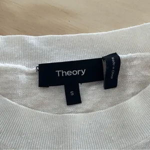 Theory Karenia Sag Harbor‎ Sweater Crewneck Lightweight Linen Blend White Small thumbnail 6
