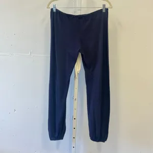 Eberjey Navy Blue Lounge Jogger Pants Cream Drawstring Small S Minimalist thumbnail 2